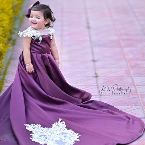 Plum Long Tail Aizal Dress