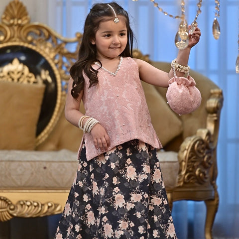 Aizal peach lehnga set ec26