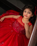 Red Beaded tutu dress