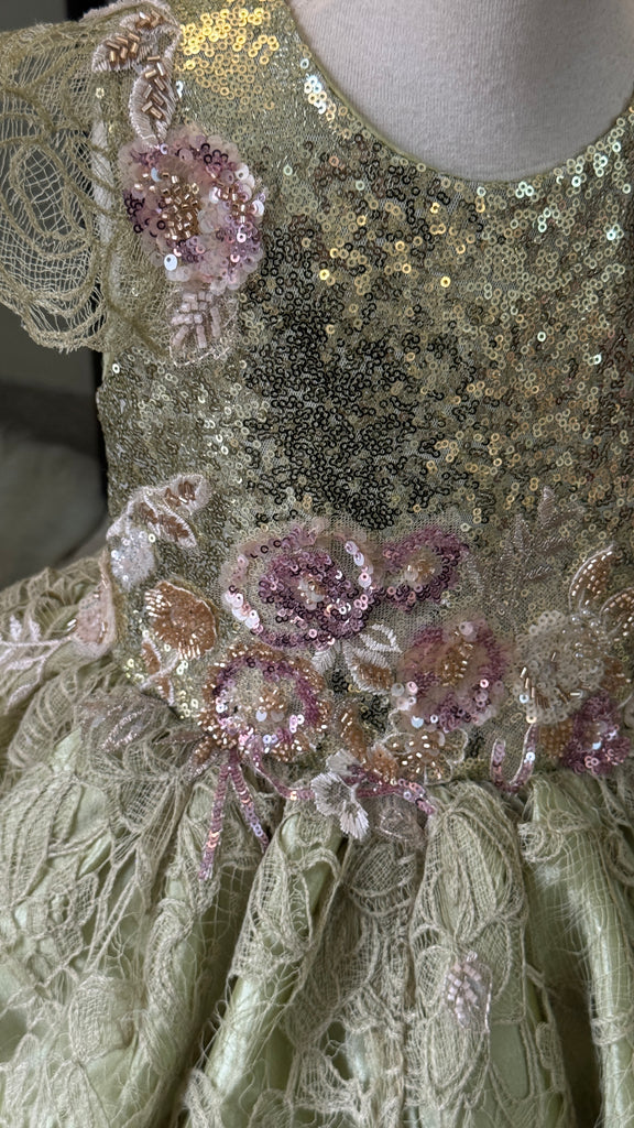 The Secret Garden green tail dress