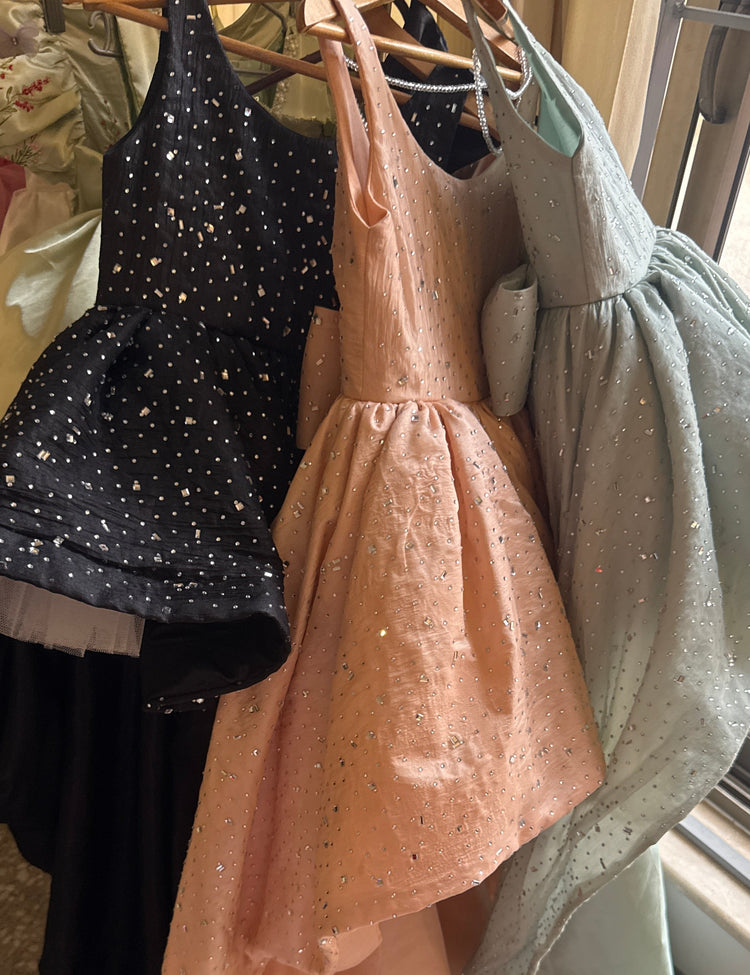 Jewel pistachio tail dress