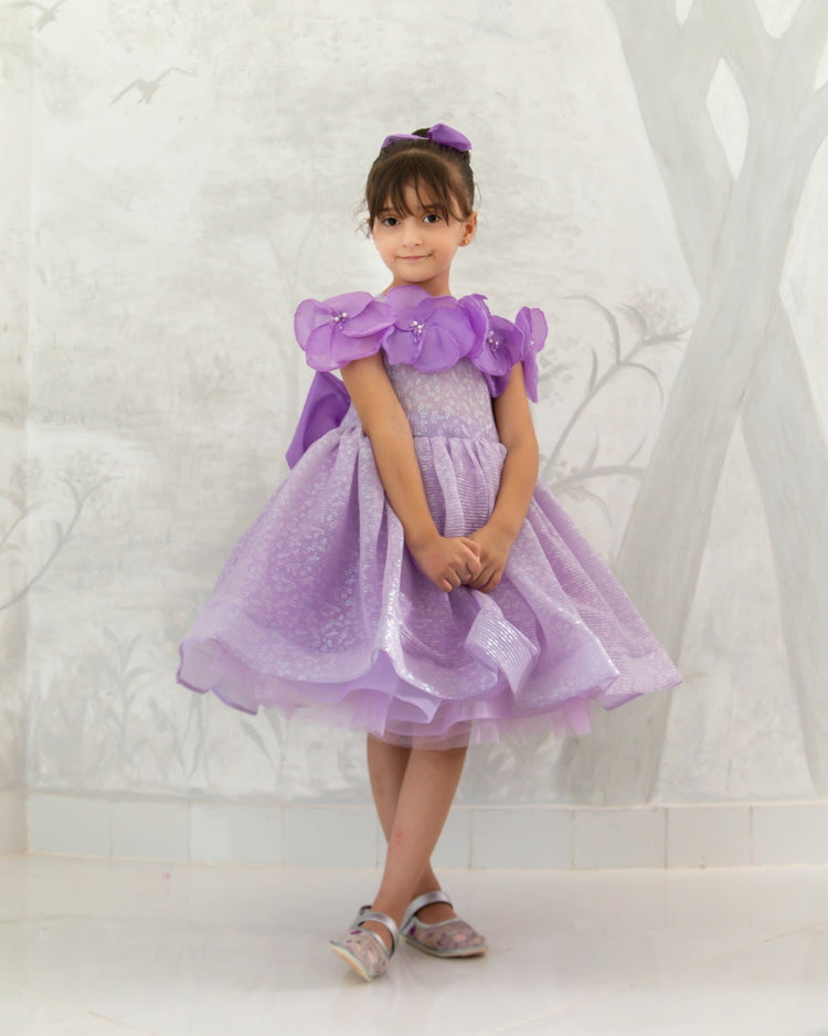 Glittery Lilac Zimi Dress