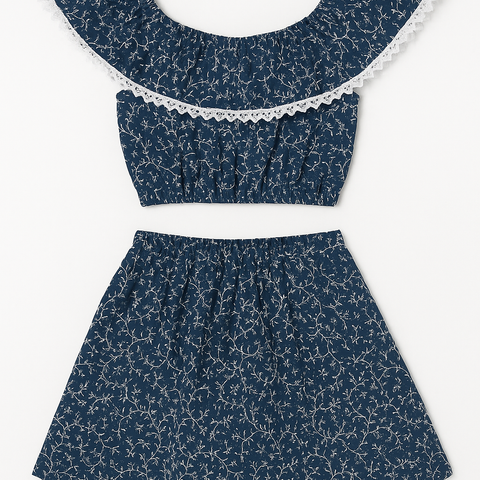 Stary night skirt set