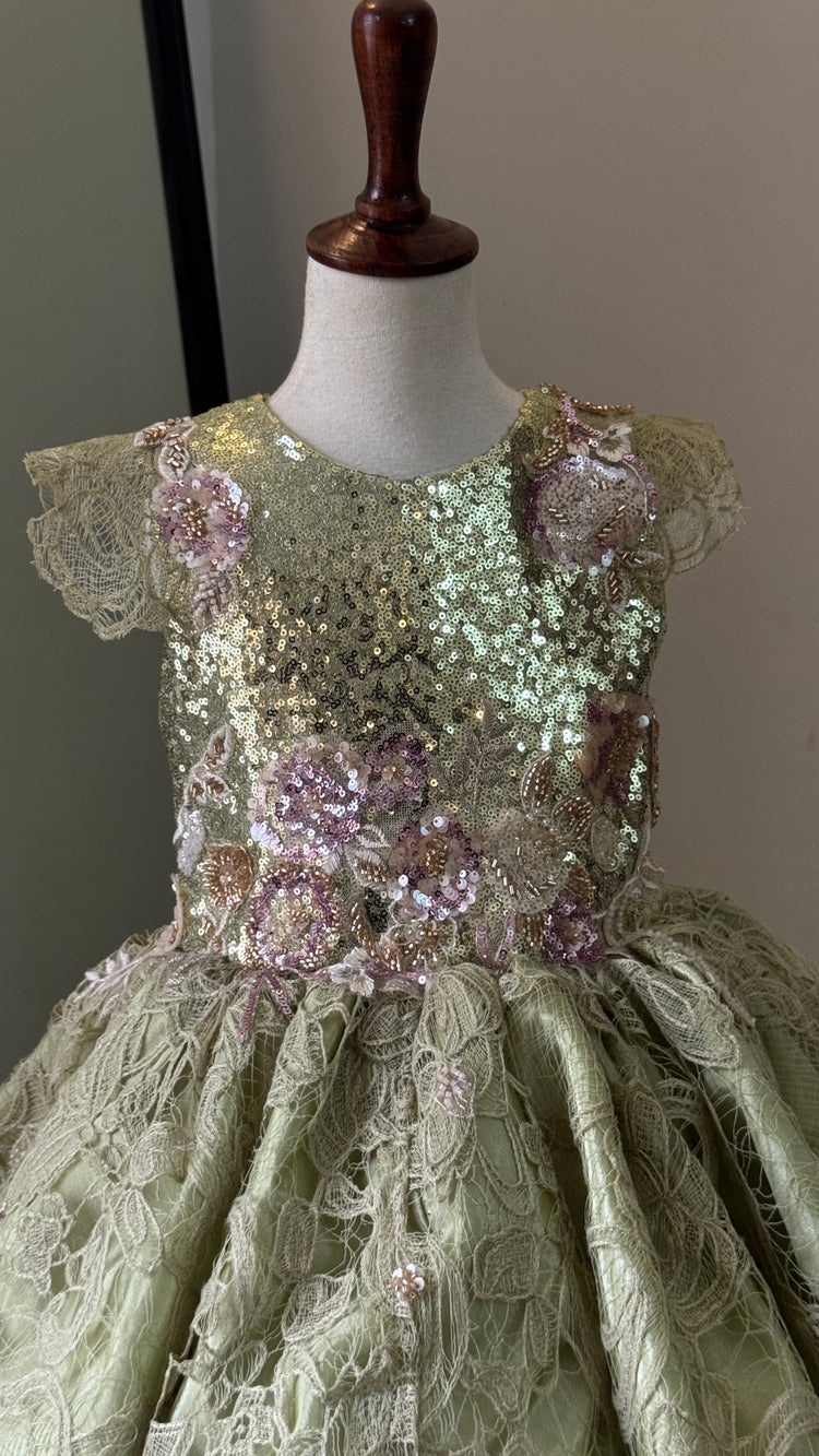 The Secret Garden green tail dress