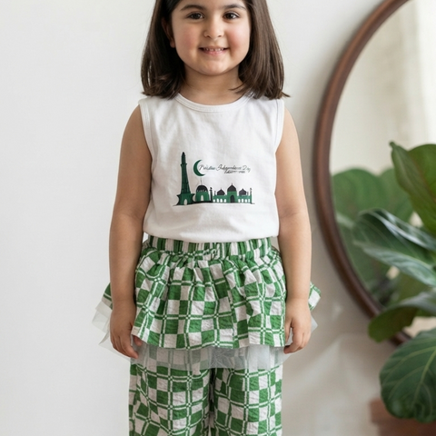 Azadi Ruffle Trouser Set