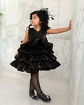 Elara Liquid Black Dress