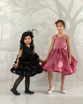 Elara Liquid Peach Dress