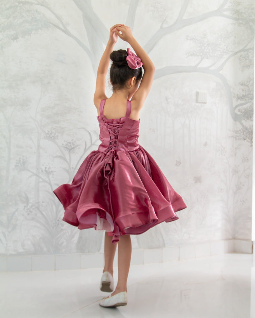 Elara Liquid Peach Dress