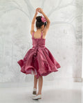 Elara Liquid Peach Dress