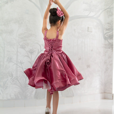 Elara Liquid Peach Dress