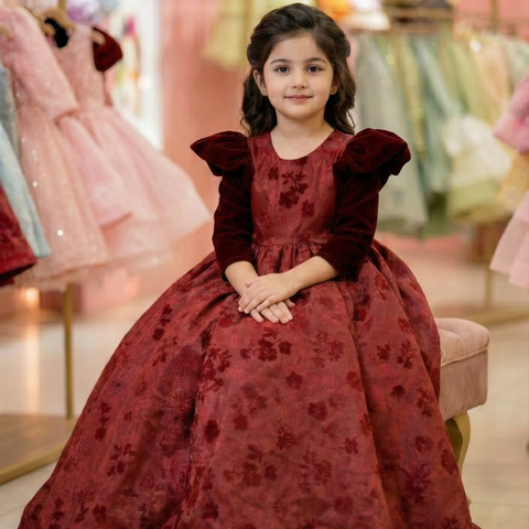 The bambi maroon frock sale