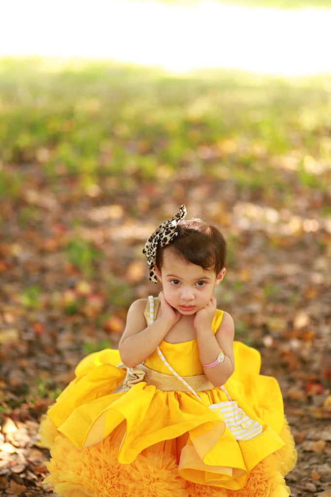 yellow lotus frock