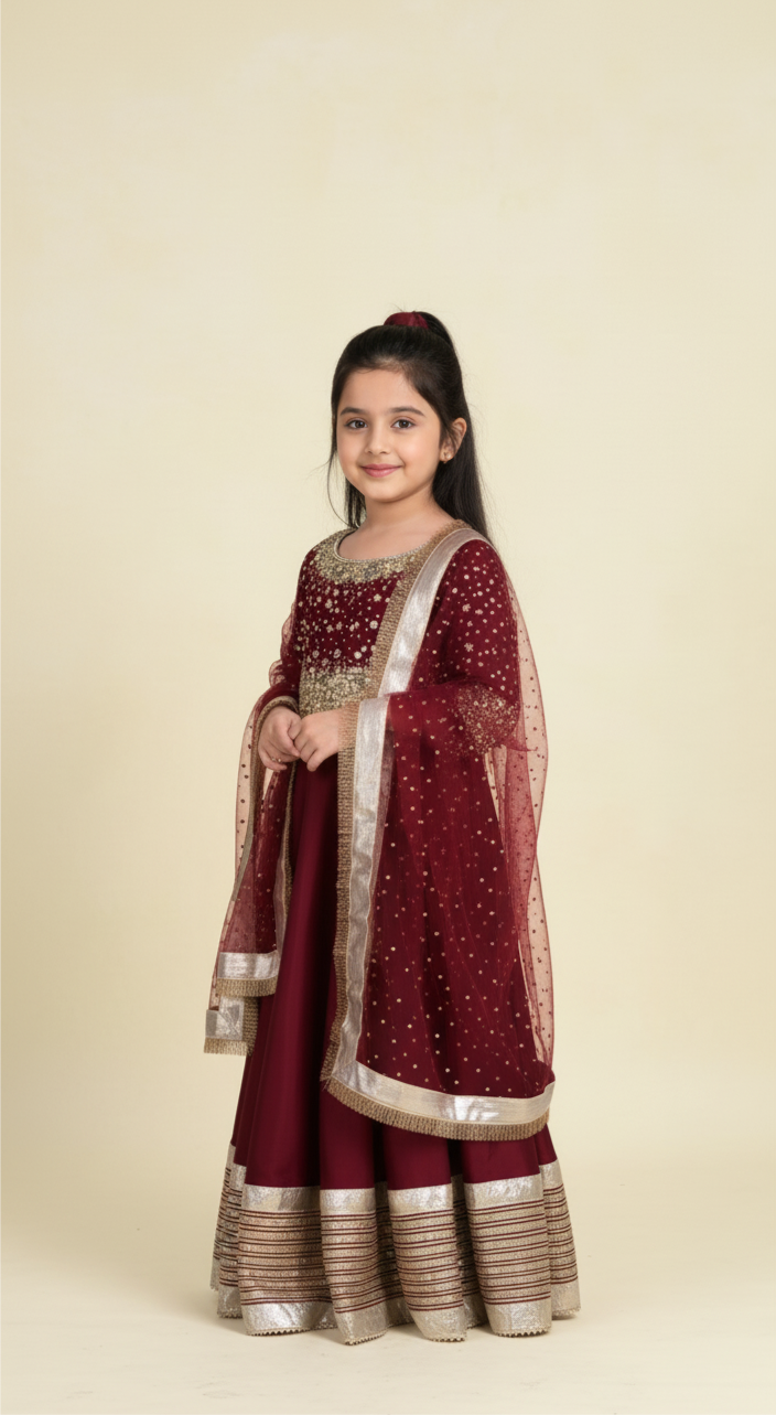 Laleh maroon lehnga set