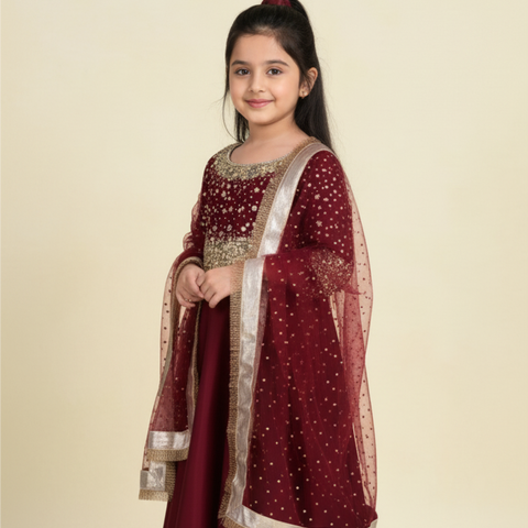 Laleh maroon lehnga set