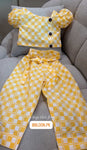 Plaid yellow set