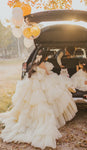 Emaan's Butter Yellow ruffle Gown