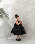 Black butterfly dress