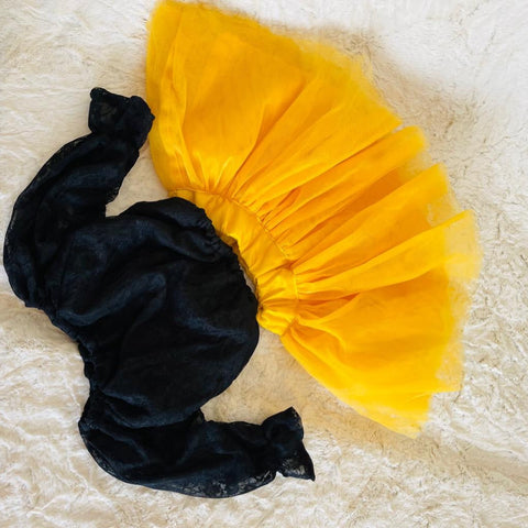 Power Puff Skirt Set Black (Yellow)