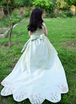 Mimi green Flora tail dress