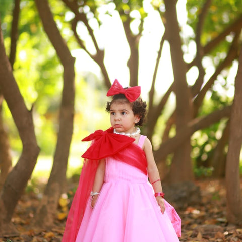 Pink Bow tail dress