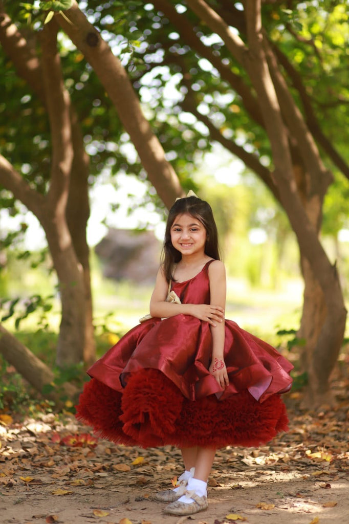 Maroon LOTUS frock