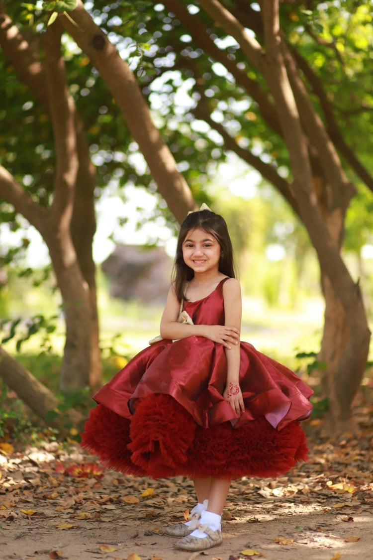 Maroon LOTUS frock
