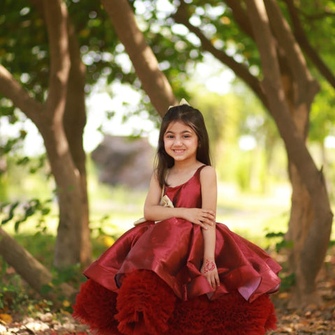 Maroon LOTUS frock