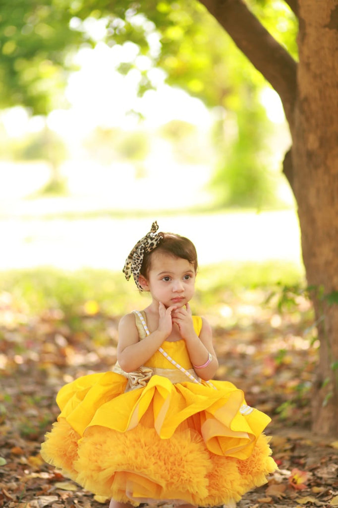 yellow lotus frock