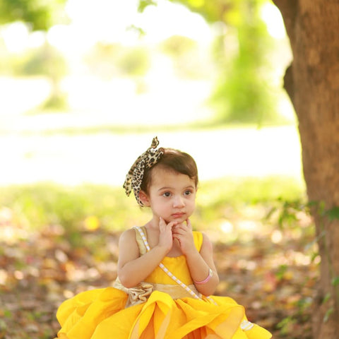 yellow lotus frock