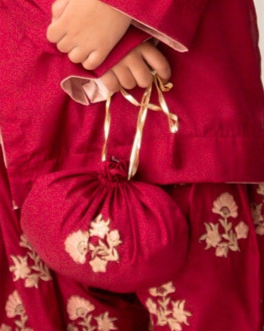 Gul mohar potli maroon ec26