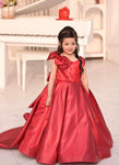 Aizu Red Luxe tail gown