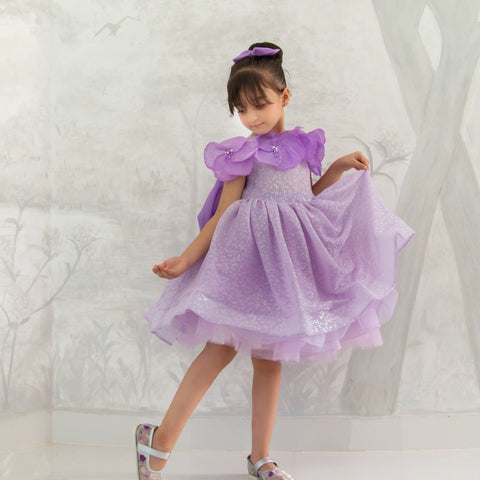 Glittery Lilac Zimi Dress