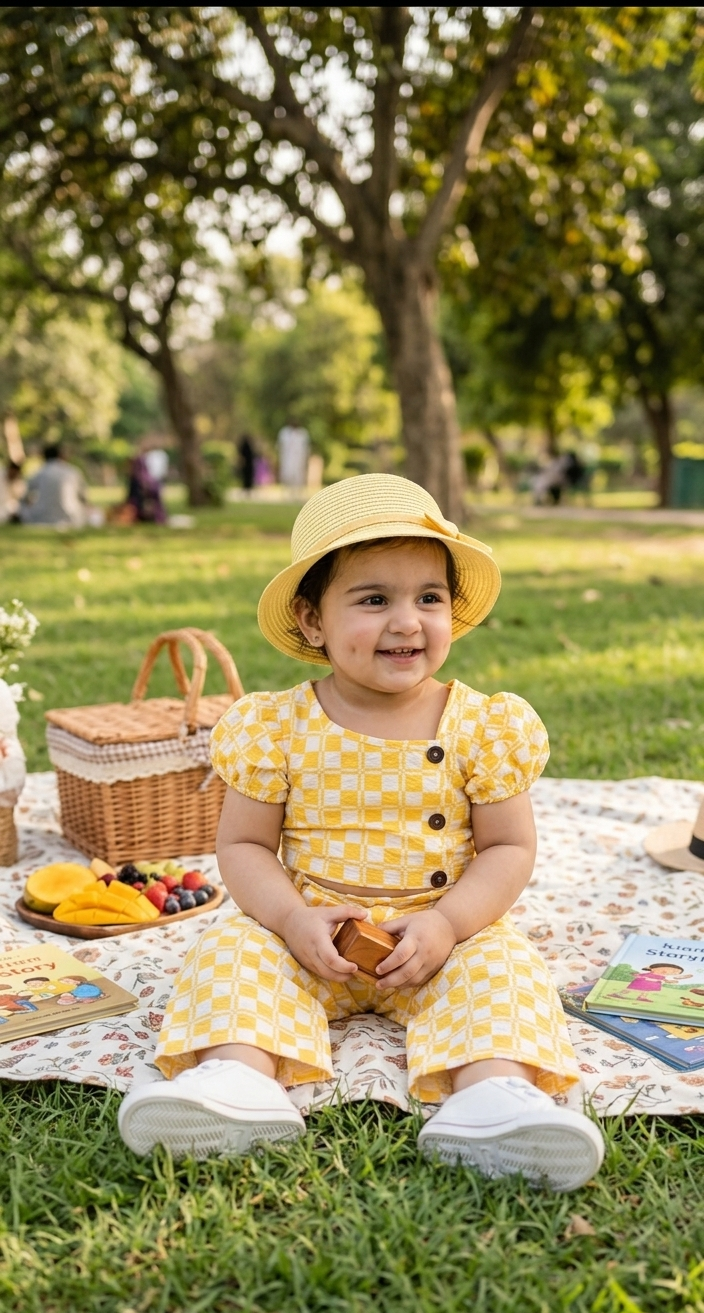 Plaid yellow set