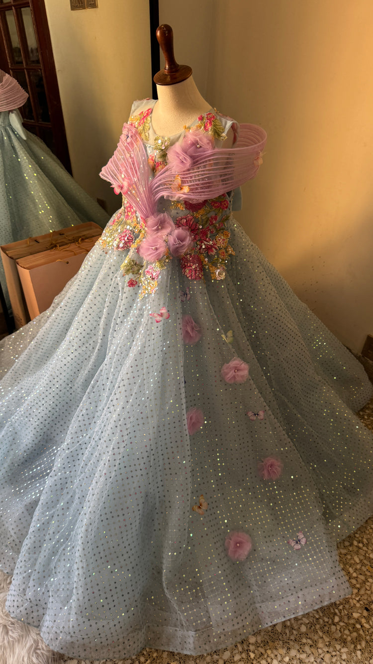 Blue Glazed Gown
