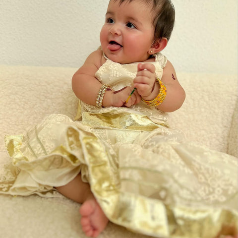 Offwhite lace gharara set eac26