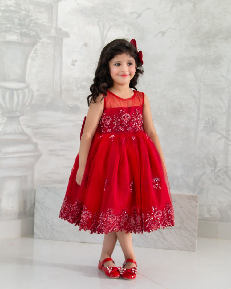 Red Beaded tutu dress