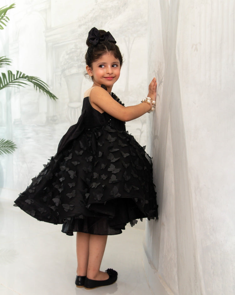 Black butterfly dress