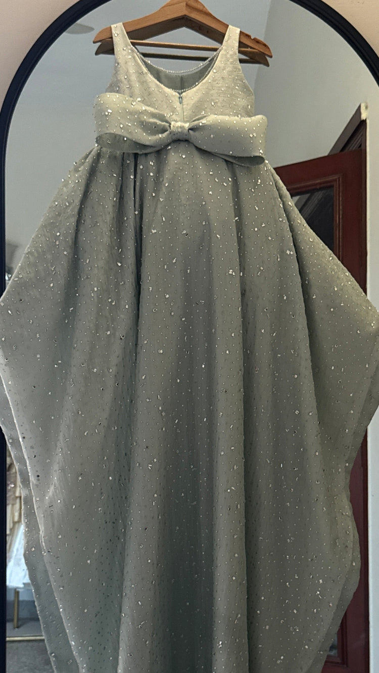 Jewel pistachio tail dress