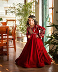 The khoshgul maroon frock