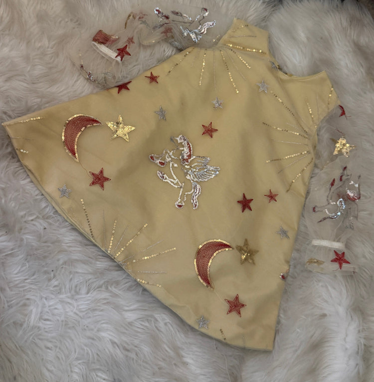 Gold midi Dress