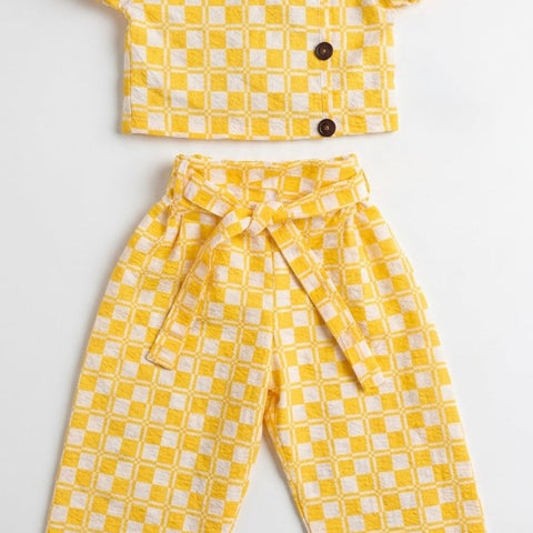 Plaid yellow set