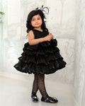 Elara Liquid Black Dress