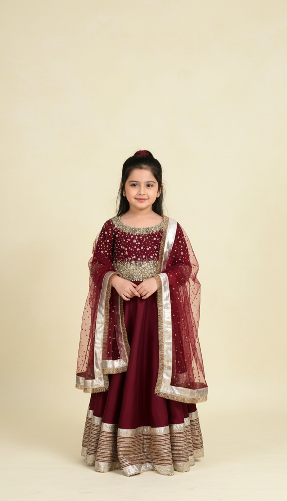 Laleh maroon lehnga set