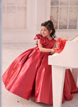 Aizu Red Luxe tail gown