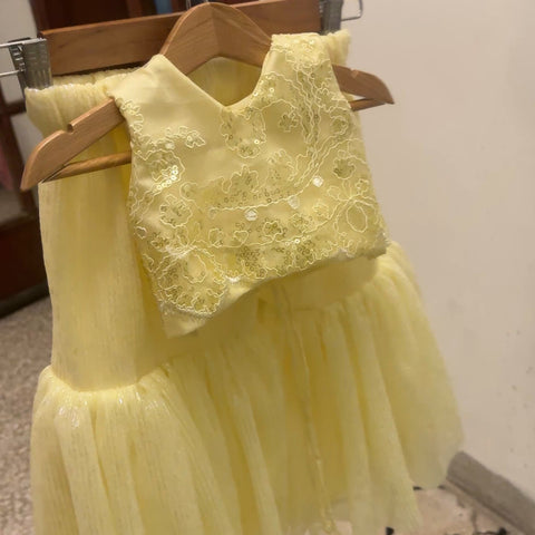 Sitara gharara Butter Yellow