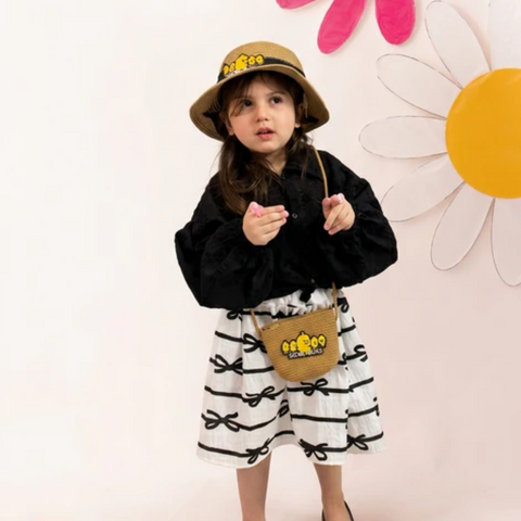 Bows Black skirt set