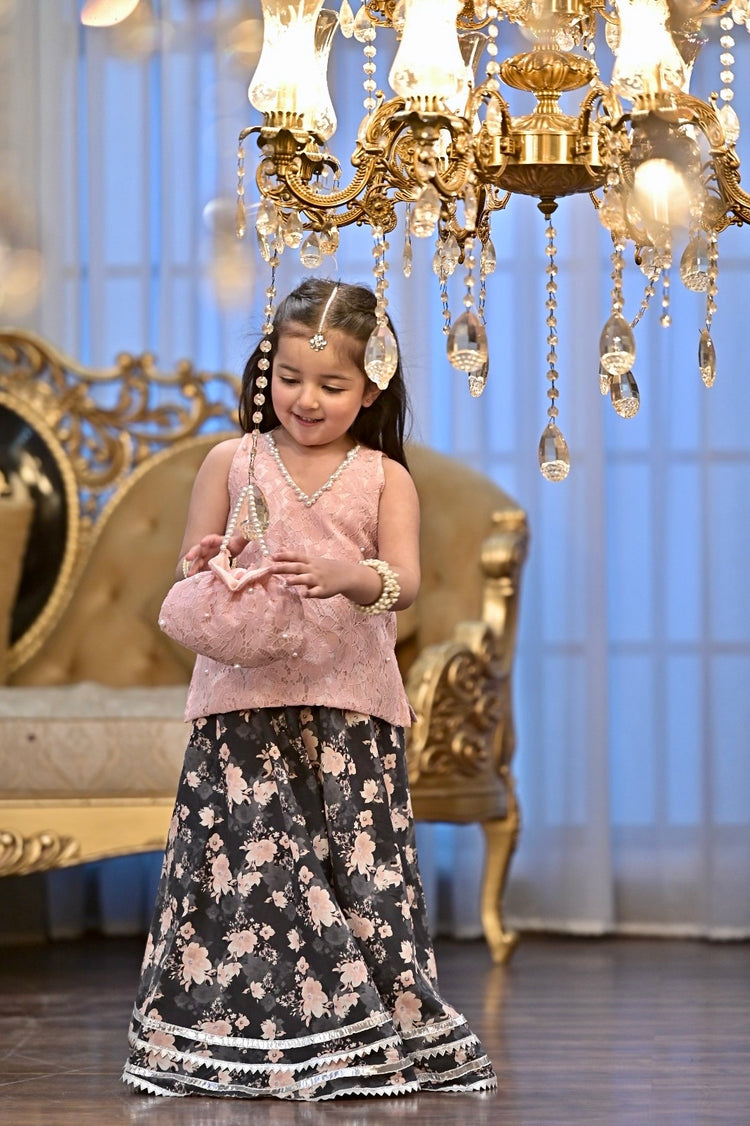 Aizal peach lehnga set ec26