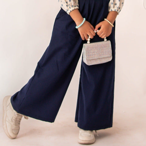 Blue wide leg pants