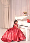 Aizu Red Luxe tail gown
