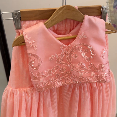 Sitara gharara powder peach